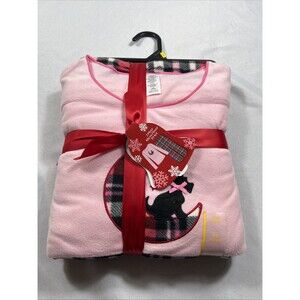 2pc Scottish Terrier Microfleece Pajama Set Size L 12-14 NWT